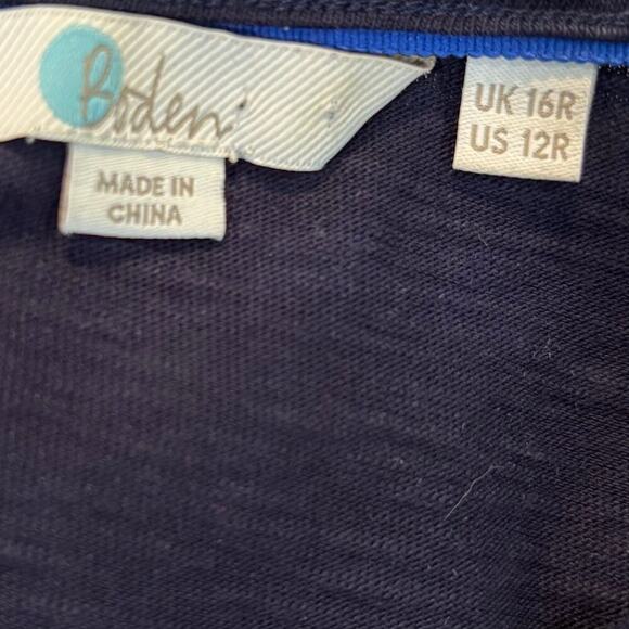 BODEN navy blue Bridget Pom Pom shift dress, Size 12 - Picture 7 of 7